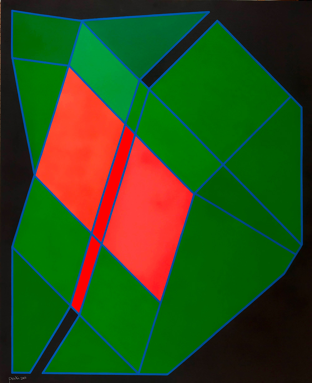 Il viaggio difficile, 2010, tecnica mista su tela, 100x81 cm, ph Riccardo De Antonis